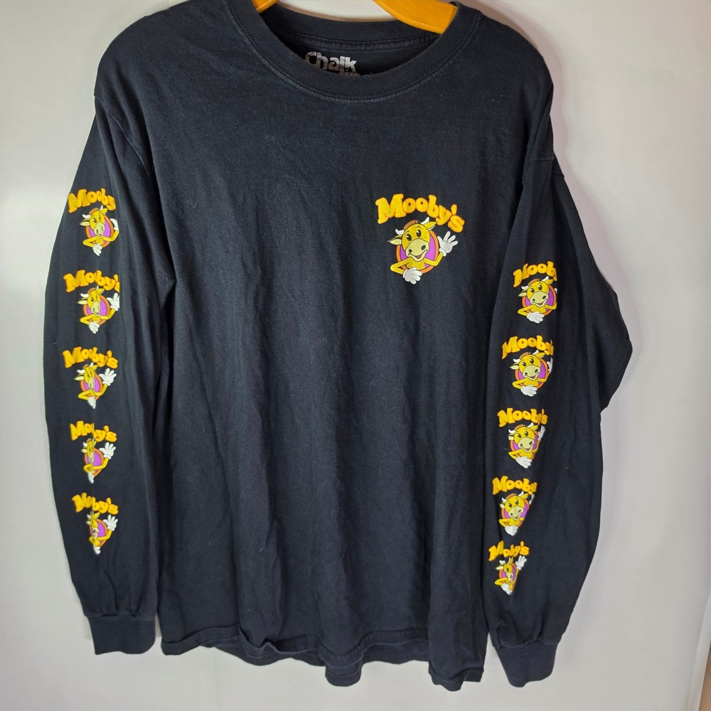 Chalk Line Moobys Jay and Silent Bob Reboot Long Sleeve Shirt Black Large L